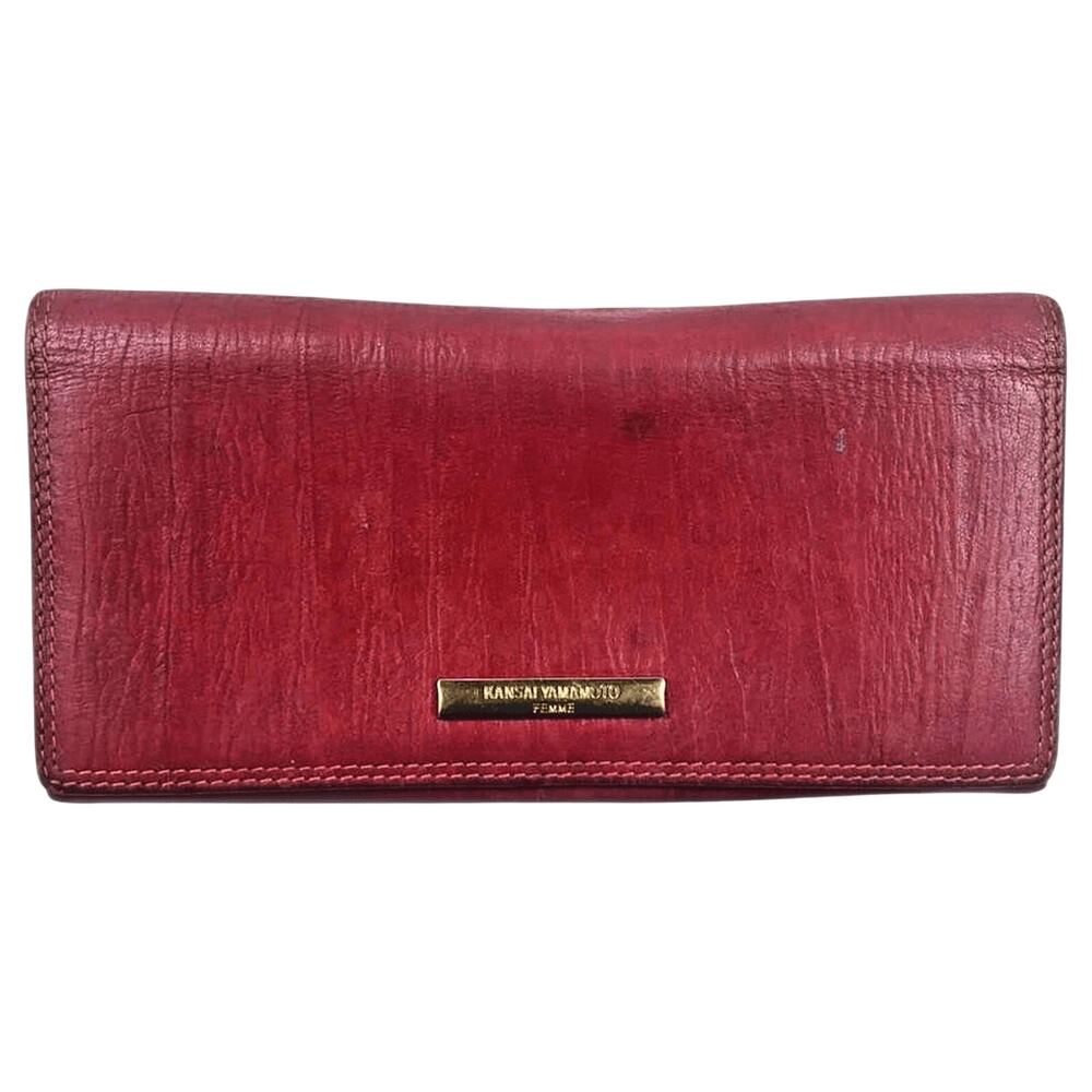 Kansai Yamamoto Femme Classic Vintage Leather Wallet Pink